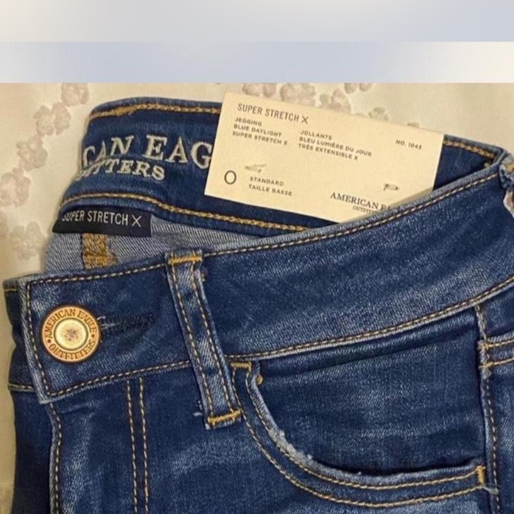 American Eagle Outfitters Blue Denim Jeggings with Stretch